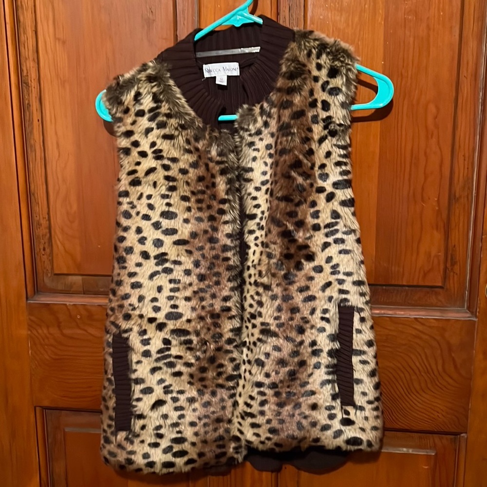 Rebecca Malone Animal Print Vest (with pockets)